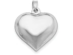 FJC Finejewelers Sterling Silver Puffed Heart Pendant Necklace - Chain Included