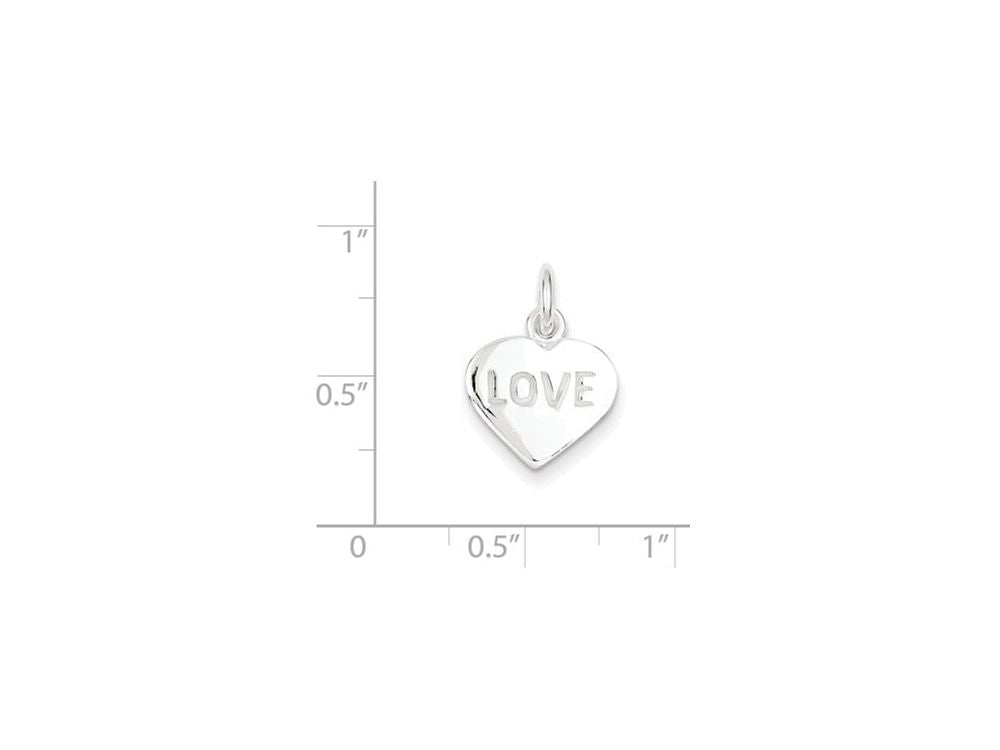 FJC Finejewelers Sterling Silver Love Heart Charm