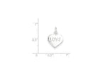FJC Finejewelers Sterling Silver Love Heart Charm
