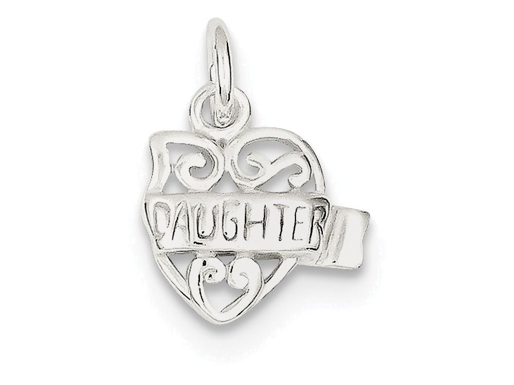 FJC Finejewelers Sterling Silver Heart Daughter Charm