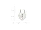 FJC Finejewelers Sterling Silver I Love You 2-piece Break Apart Heart Charm