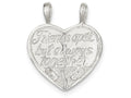 FJC Finejewelers Sterling Silver Best Friend 2-piece Break Apart Heart Charm