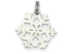 FJC Finejewelers Sterling Silver Enameled Snowflake Charm