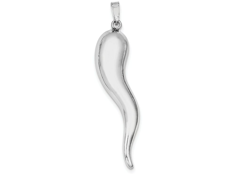 FJC Finejewelers Sterling Silver Italian Horn Pendant Necklace - Chain Included