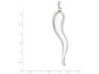 FJC Finejewelers Sterling Silver Italian Horn Pendant Necklace - Chain Included