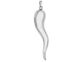 FJC Finejewelers Sterling Silver Italian Horn Pendant Necklace - Chain Included