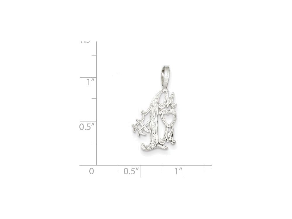FJC Finejewelers Sterling Silver #1 Mom Charm