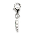 FJC Finejewelers Sterling Silver Green Enameled Four Leaf Clover Charm