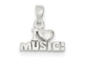 FJC Finejewelers Sterling Silver I Love Music Pendant Necklace - Chain Included