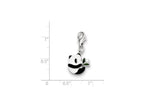 FJC Finejewelers Sterling Silver Cubic Zirconia Enamel Panda Charm