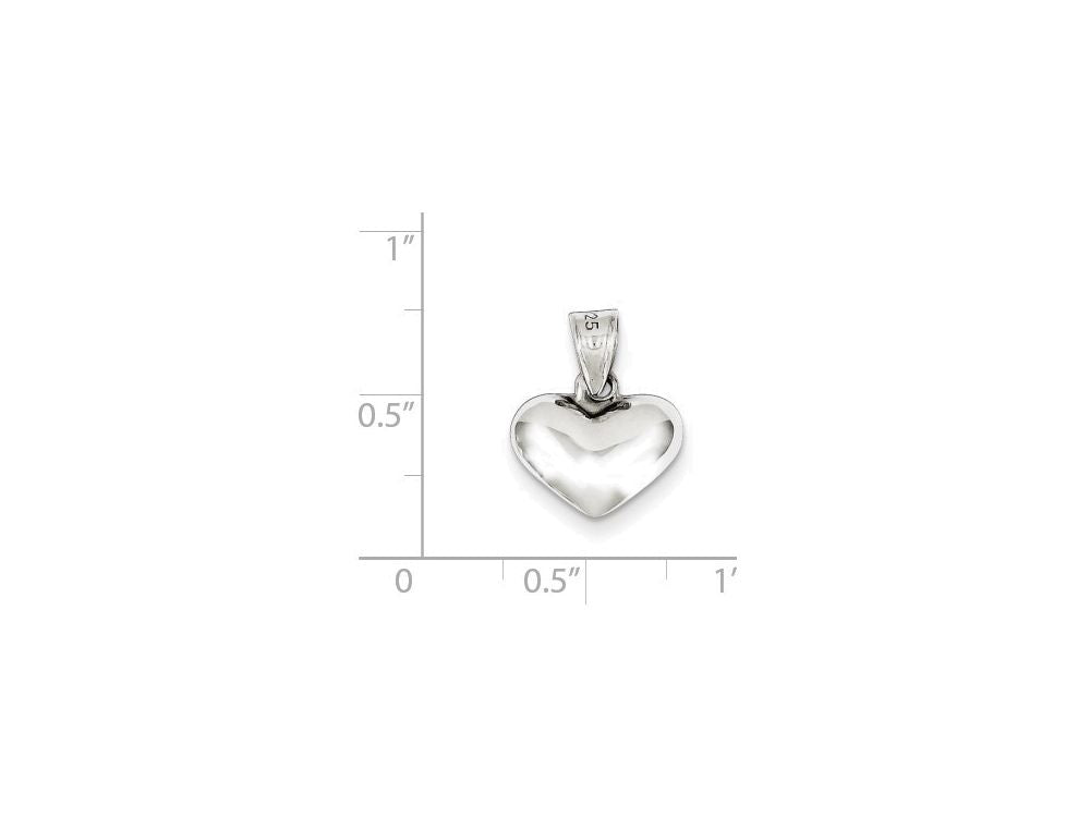 FJC Finejewelers Sterling Silver Puffed Heart Charm