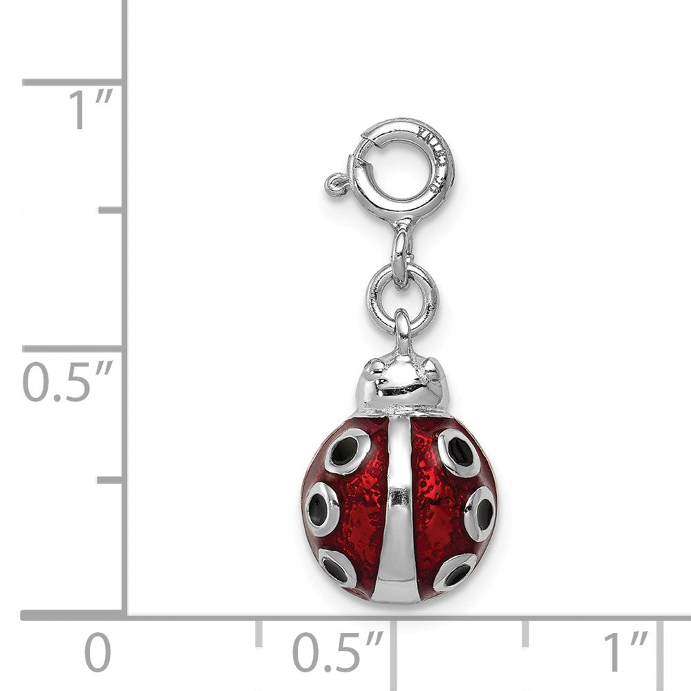 FJC Finejewelers Sterling Silver Enamel Ladybug Charm