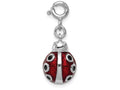 FJC Finejewelers Sterling Silver Enamel Ladybug Charm