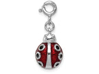 FJC Finejewelers Sterling Silver Enamel Ladybug Charm