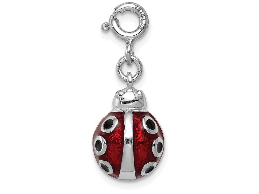 FJC Finejewelers Sterling Silver Enamel Ladybug Charm
