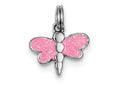 FJC Finejewelers Sterling Silver Pink Enamel Dragonfly Charm