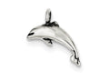 FJC Finejewelers Sterling Silver Antiqued Small Dolphin Charm