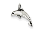 FJC Finejewelers Sterling Silver Antiqued Small Dolphin Charm