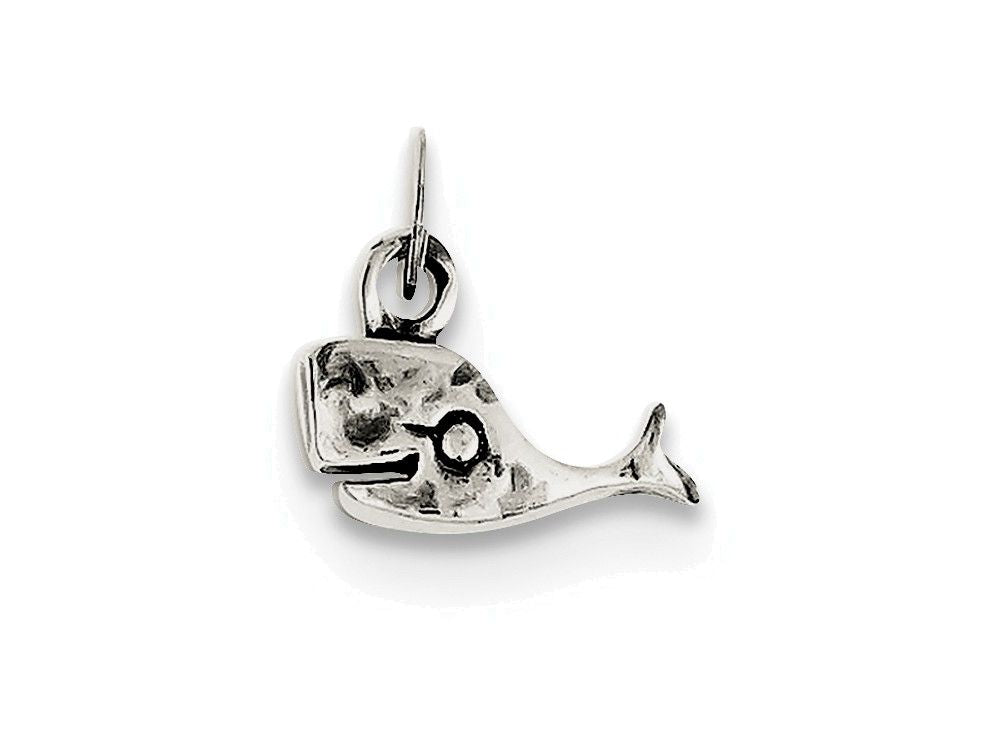 FJC Finejewelers Sterling Silver Antiqued Whale Charm