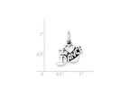 FJC Finejewelers Sterling Silver Antiqued I Love Dance Charm
