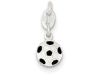 FJC Finejewelers Sterling Silver Enameled Soccer Ball Charm