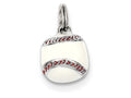 FJC Finejewelers Sterling Silver 3D Enamel Baseball Charm