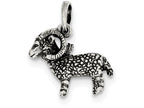 FJC Finejewelers Sterling Silver Antiqued Aries Pendant Necklace - Chain Included