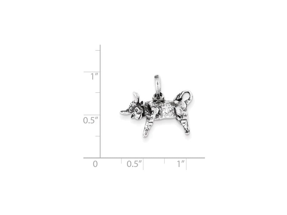 FJC Finejewelers Sterling Silver Antiqued Taurus Pendant Necklace - Chain Included