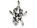FJC Finejewelers Sterling Silver Antiqued Gemini Pendant Necklace - Chain Included