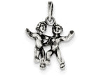 FJC Finejewelers Sterling Silver Antiqued Gemini Pendant Necklace - Chain Included