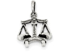 FJC Finejewelers Sterling Silver Antiqued Libra Pendant Necklace - Chain Included