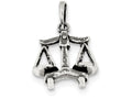 FJC Finejewelers Sterling Silver Antiqued Libra Pendant Necklace - Chain Included
