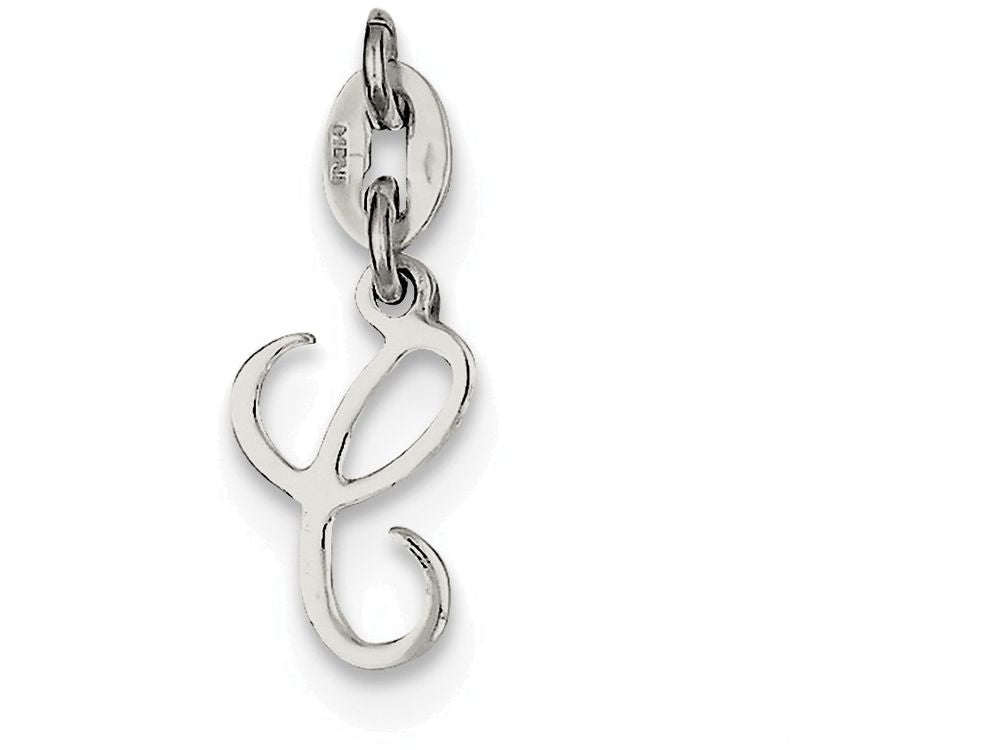 FJC Finejewelers Sterling Silver Initial C Pendant Necklace - Chain Included