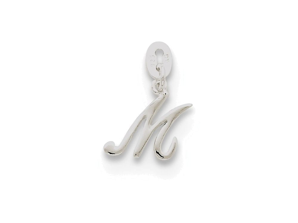 FJC Finejewelers Sterling Silver Initial M Pendant Necklace - Chain Included