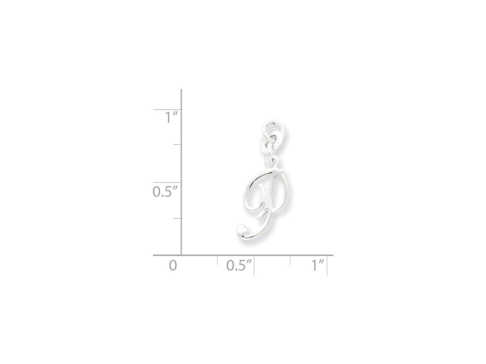 FJC Finejewelers Sterling Silver Initial P Pendant Necklace - Chain Included