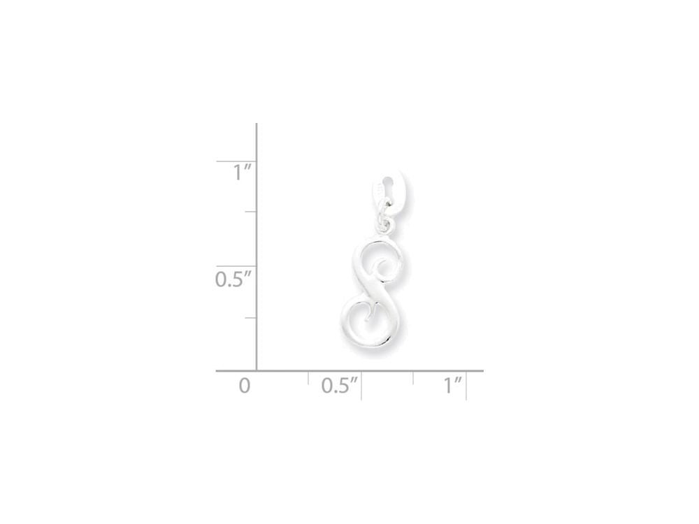 FJC Finejewelers Sterling Silver Initial S Pendant Necklace - Chain Included