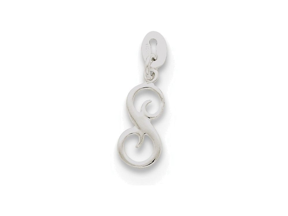 FJC Finejewelers Sterling Silver Initial S Pendant Necklace - Chain Included