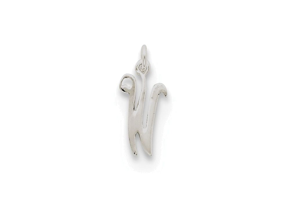 FJC Finejewelers Sterling Silver Initial W Pendant Necklace - Chain Included