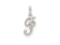 FJC Finejewelers Sterling Silver Initial F Pendant Necklace - Chain Included