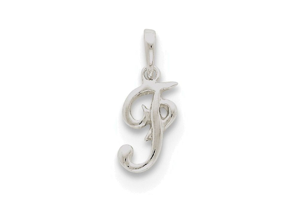FJC Finejewelers Sterling Silver Initial F Pendant Necklace - Chain Included