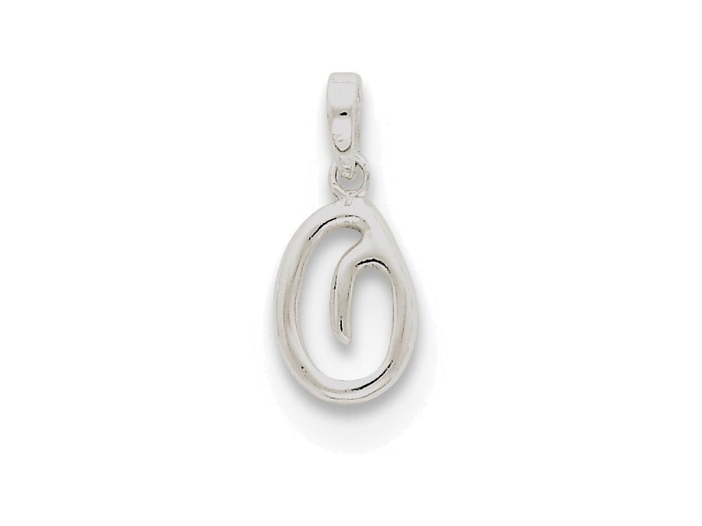 FJC Finejewelers Sterling Silver Initial O Pendant Necklace - Chain Included