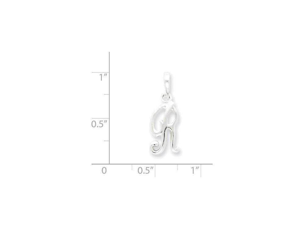 FJC Finejewelers Sterling Silver Initial R Pendant Necklace - Chain Included