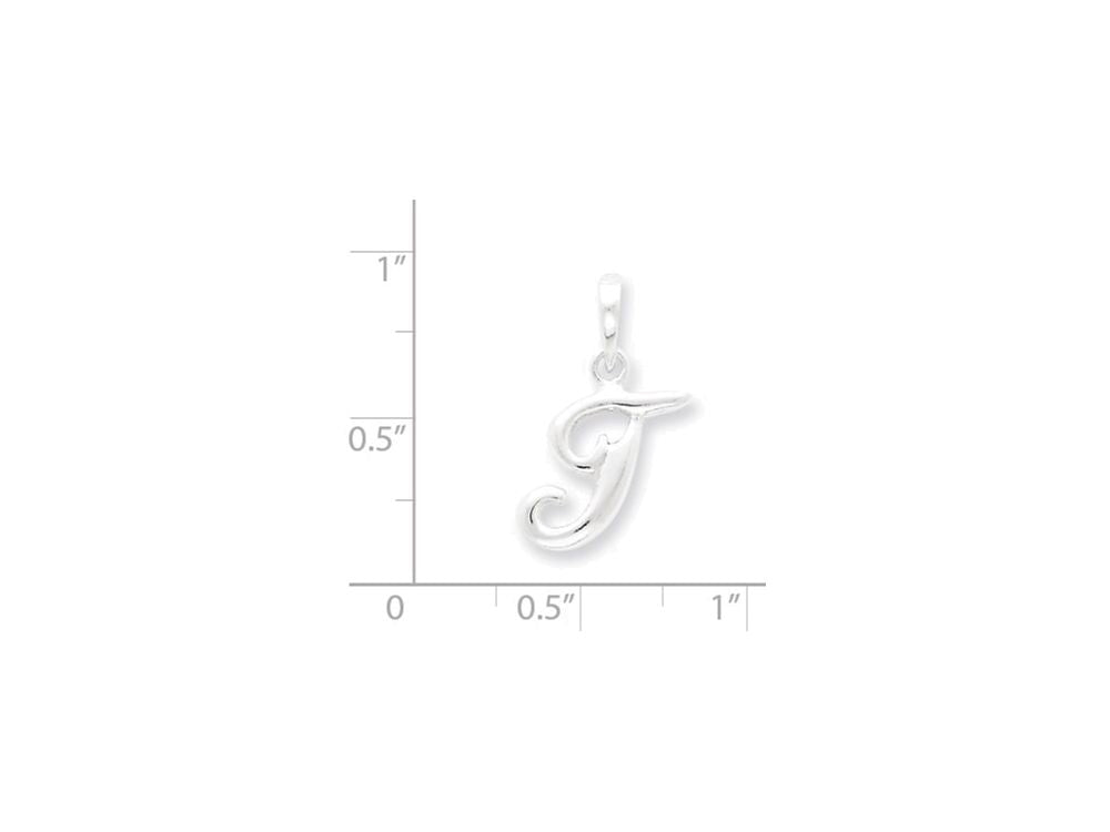 FJC Finejewelers Sterling Silver Initial T Pendant Necklace - Chain Included