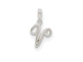 FJC Finejewelers Sterling Silver Initial V Pendant Necklace - Chain Included
