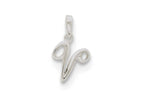 FJC Finejewelers Sterling Silver Initial V Pendant Necklace - Chain Included