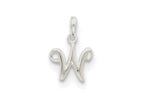 FJC Finejewelers Sterling Silver Initial W Pendant Necklace - Chain Included