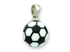 FJC Finejewelers Sterling Silver Resin Small Soccerball Pendant Necklace - Chain Included