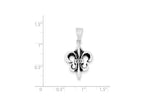 FJC Finejewelers Sterling Silver Antiqued Fleur De Lis Pendant Necklace - Chain Included