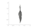 FJC Finejewelers Sterling Silver Antiqued Feather Pendant Necklace - Chain Included