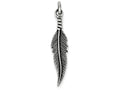 FJC Finejewelers Sterling Silver Antiqued Feather Pendant Necklace - Chain Included